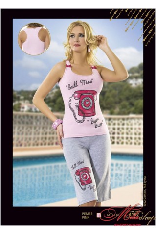 Пижама с капри Turteks 4197